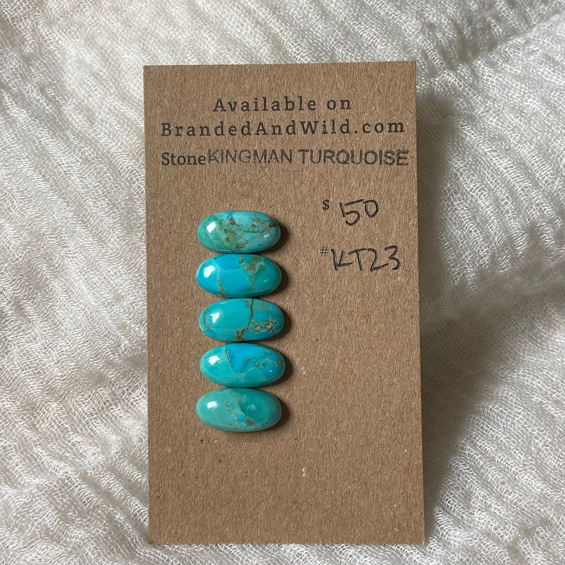 Kingman Turquoise Cabochon - KT23 87517CB9-B481-47FD-9449-F1D9DB79479B Brandedandwild.com