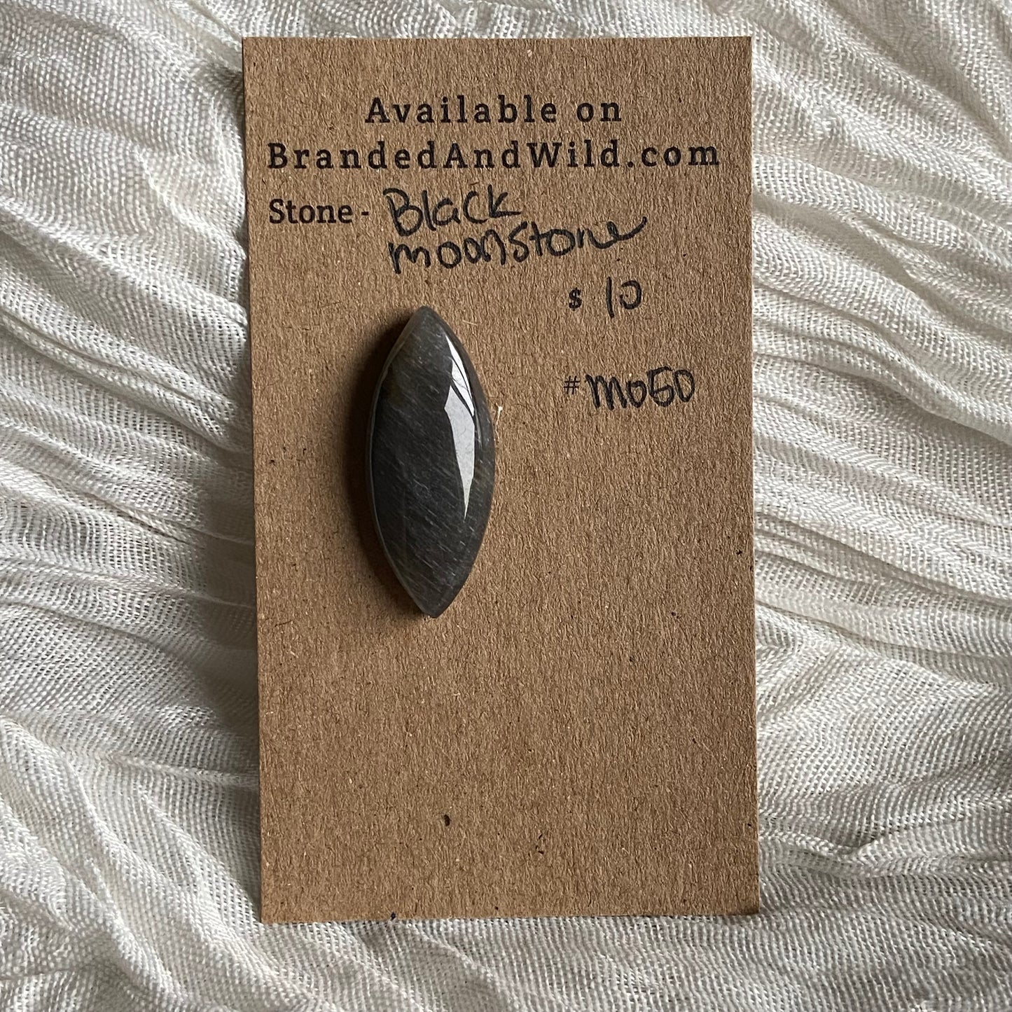 Black Moonstone Cabochon - M050 87531F11-EBEA-47BE-88F3-D2F251D02536 Brandedandwild.com