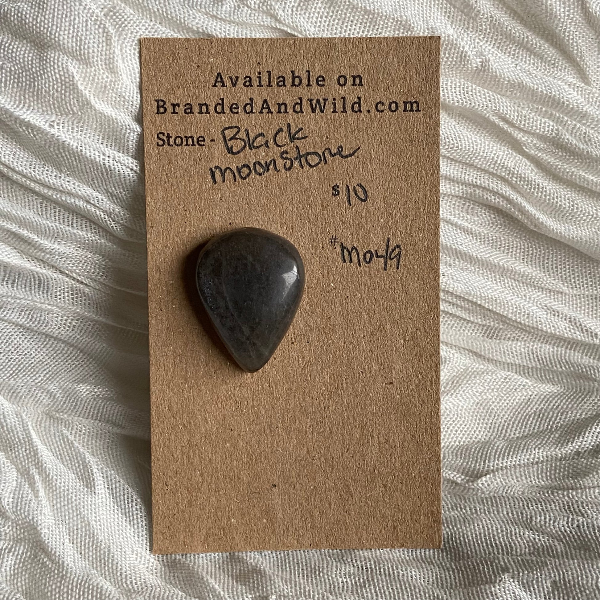 Black Moonstone Cabochon - M049 8760AB31-2690-4BAD-BE77-28139E79D4B3 Brandedandwild.com