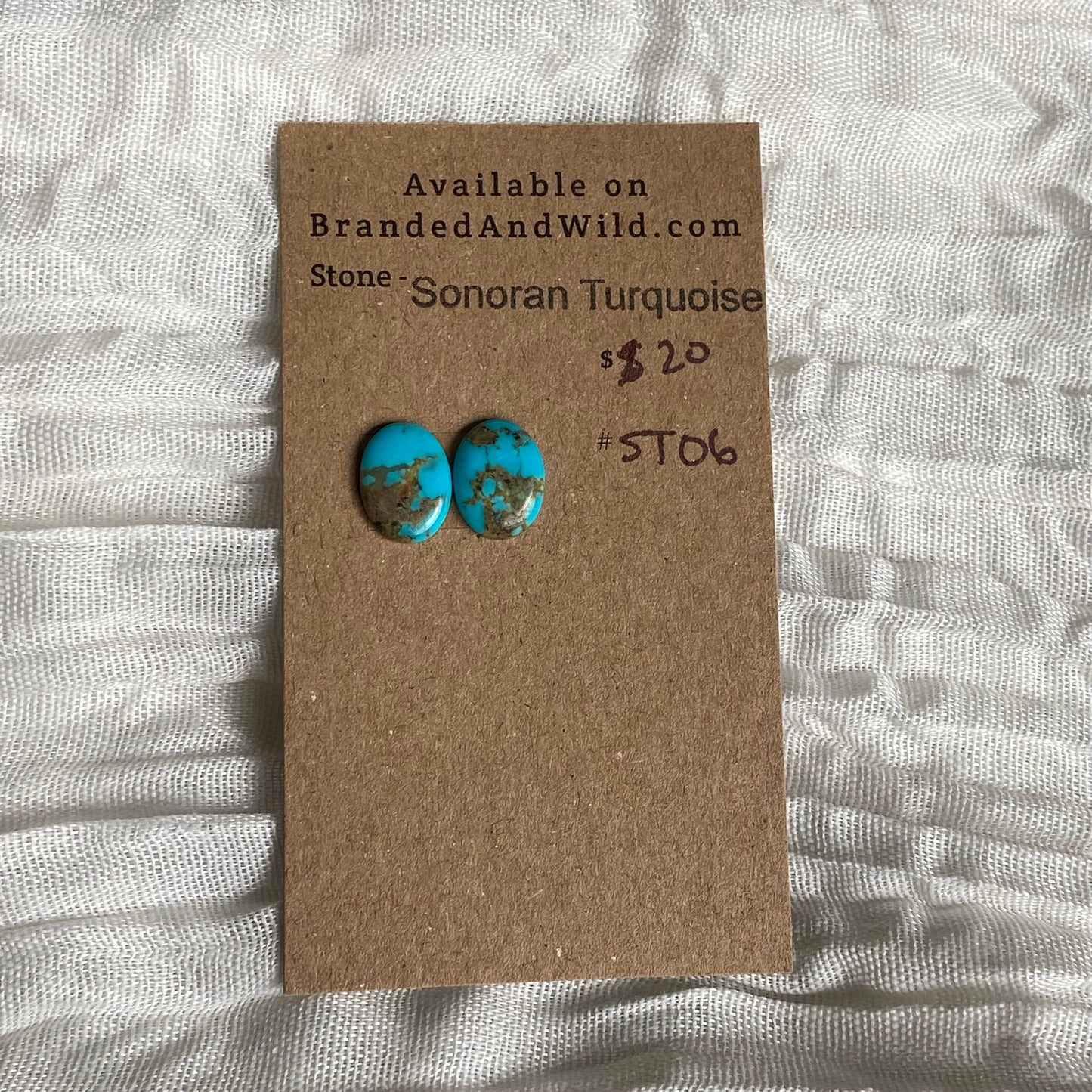 Sonoran Turquoise Cabochon - ST06 876256B9-36E9-46A1-8E4A-8F984F4C7A10 Brandedandwild.com