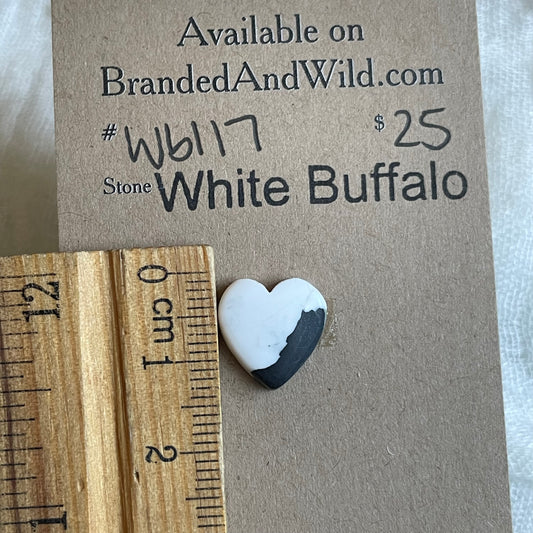 White Buffalo Cabochon - WB117