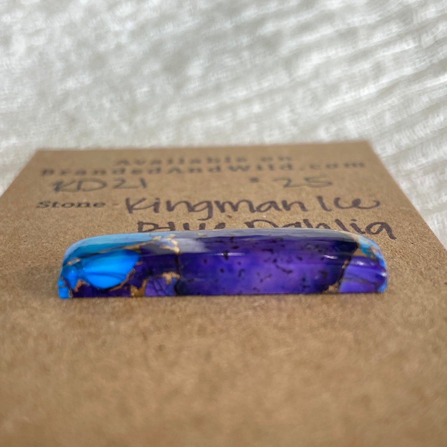 Kingman Ice Blue Dahlia Cabochon - KD21