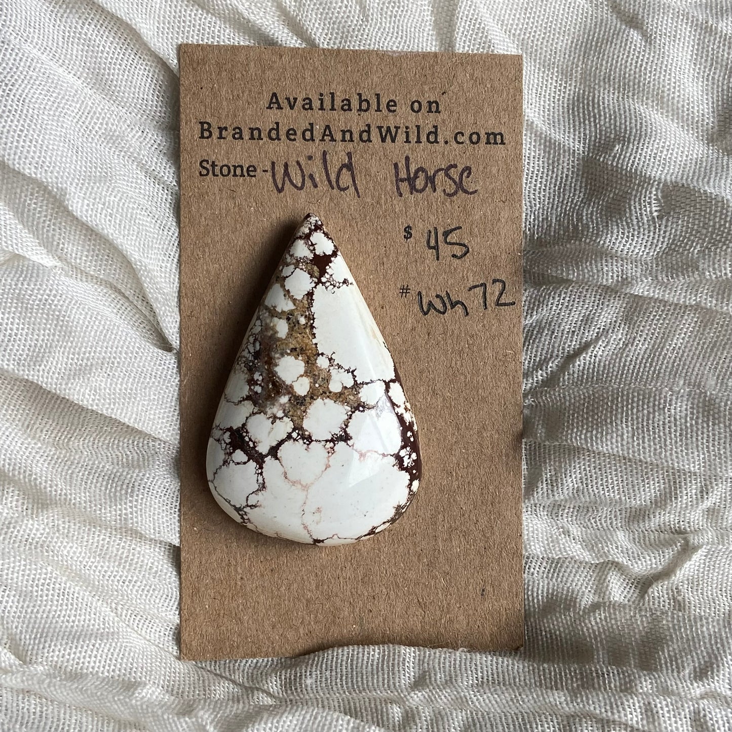 Wild Horse Cabochon - WH72 87EE543D-CCC8-42F4-9587-A2836E7DD26B Brandedandwild.com