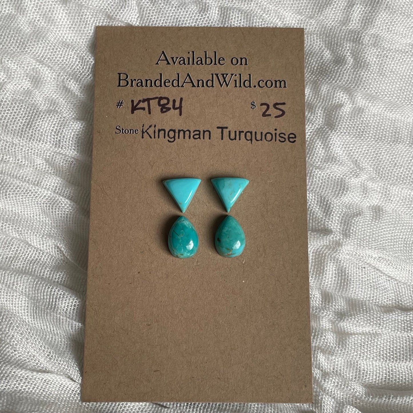 Kingman Turquoise Cabochon - KT84 87F33654-FC9D-4EC3-ADB7-D191F1A5E5C8 Brandedandwild.com