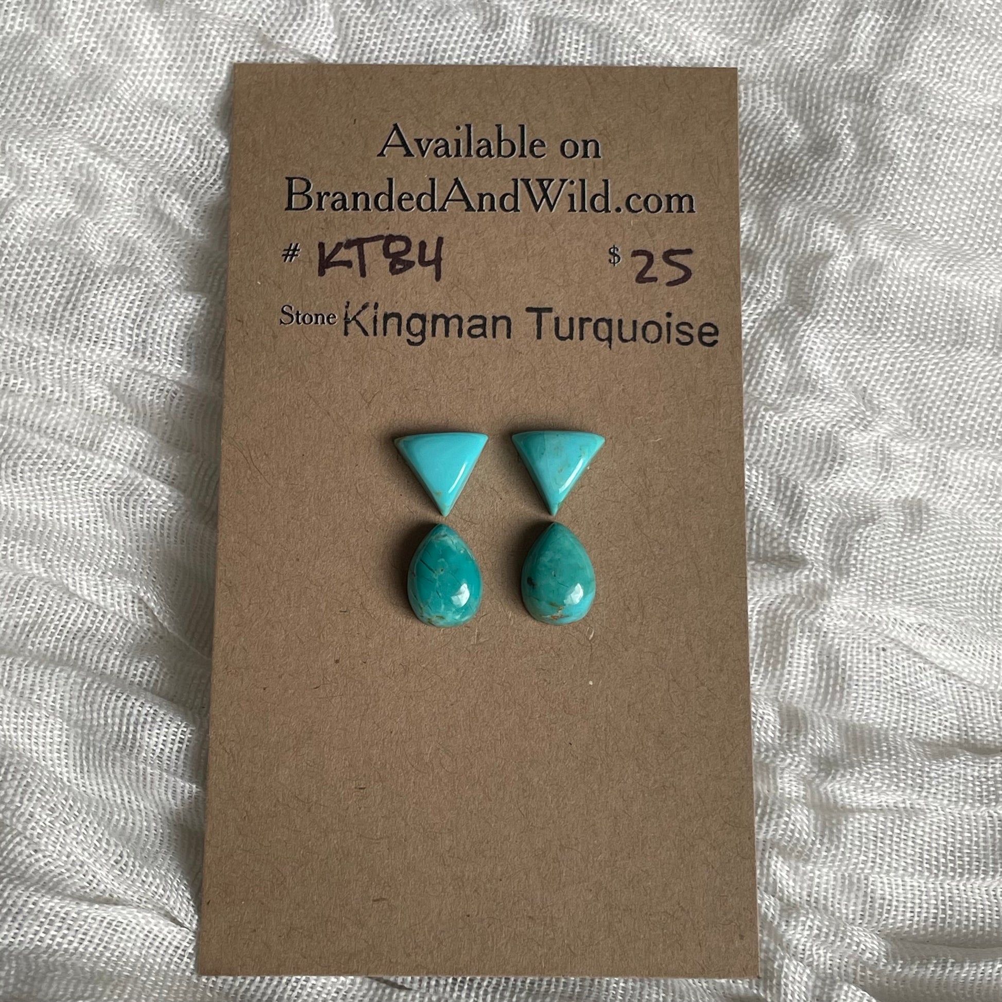 Kingman Turquoise Cabochon - KT84 87F33654-FC9D-4EC3-ADB7-D191F1A5E5C8 Brandedandwild.com