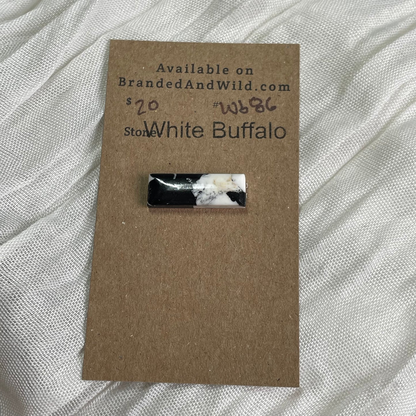 White Buffalo Cabochon - WB86 87FF135C-28B1-435C-B927-F3B08C11EC0A Brandedandwild.com