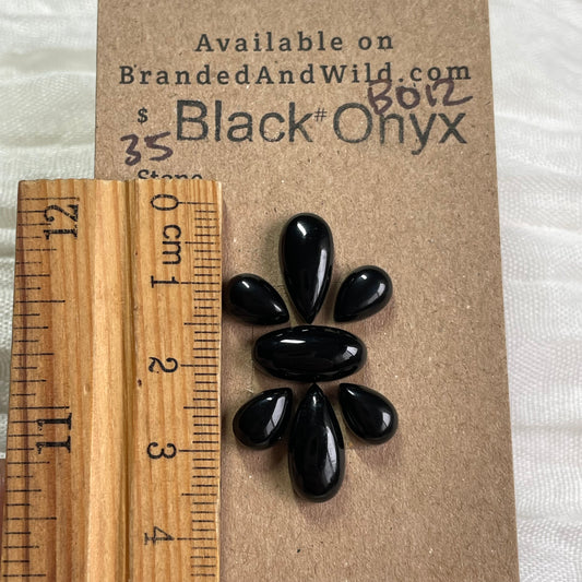 Black Onyx - Cabochon - BO12 8822452C-6914-46D4-92B1-E3C8A1BACBF3 Brandedandwild.com