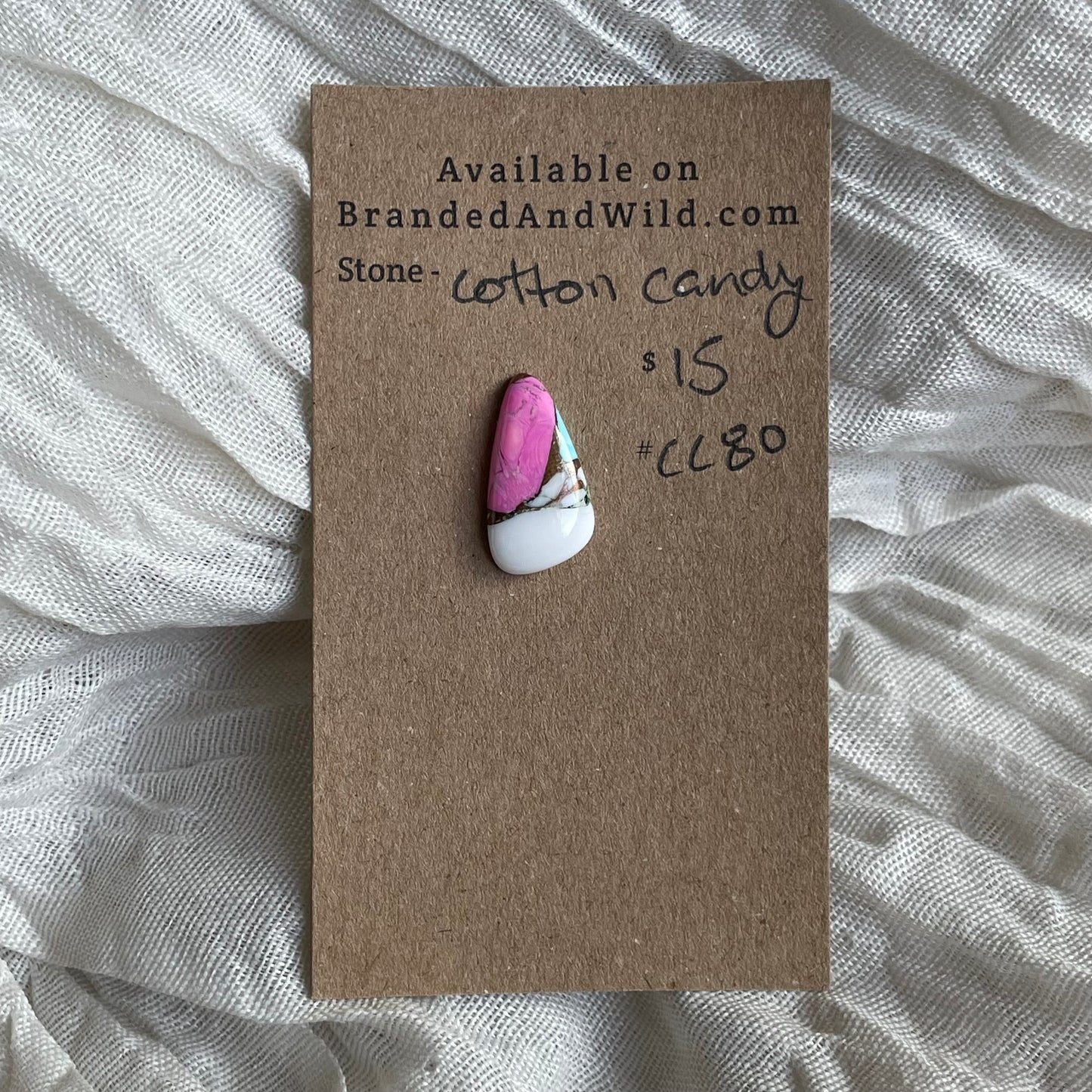 Cotton Candy Cabochon - CC80 882ACD2C-2278-4D69-B68E-AE2C1912B595 Brandedandwild.com