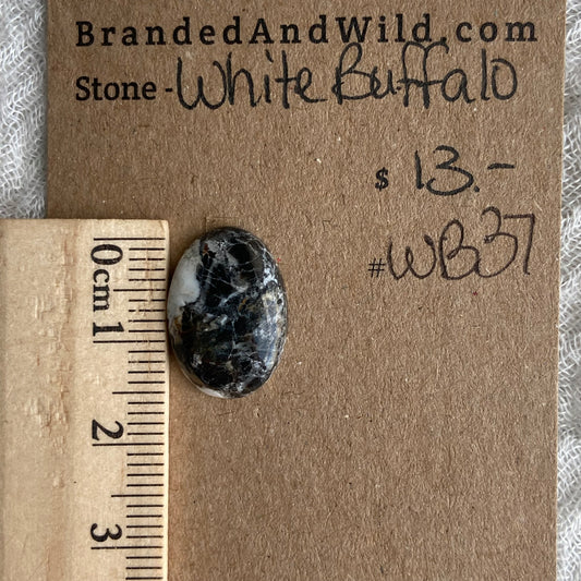 White Buffalo Cabochon - WB37