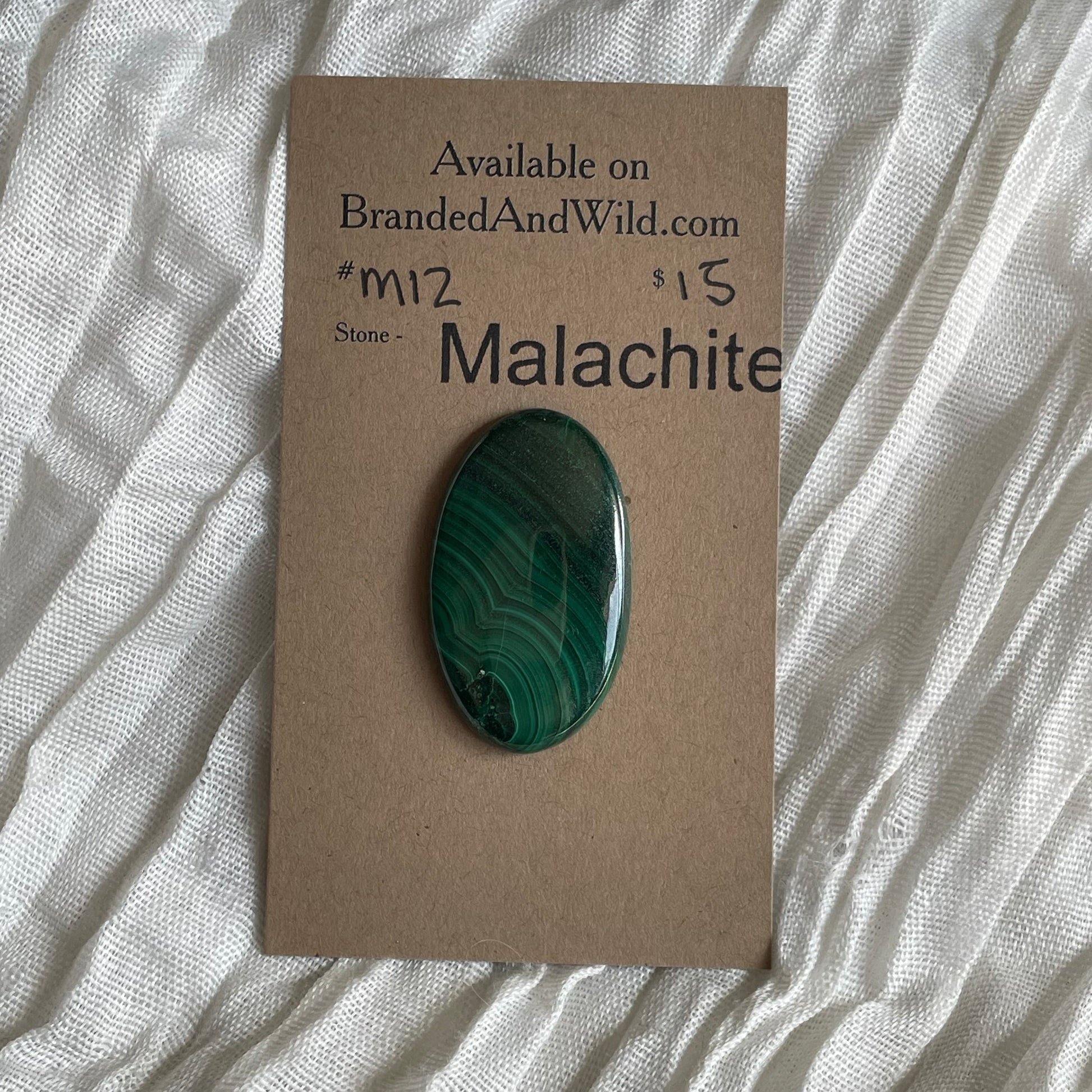 Malachite Cabochon - M12 88643B74-80E6-4721-9583-AF03DE00A09B Brandedandwild.com