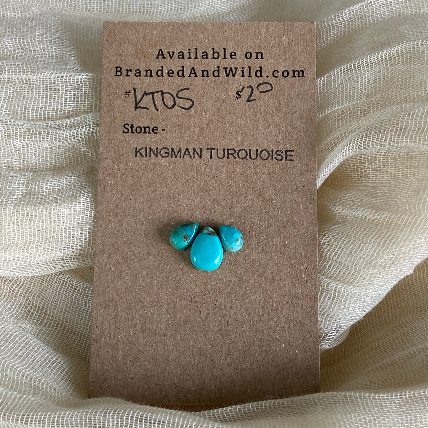 Kingman Turquoise Cabochon - KT05 88751E45-4468-49F8-832F-FA576769D855 Brandedandwild.com