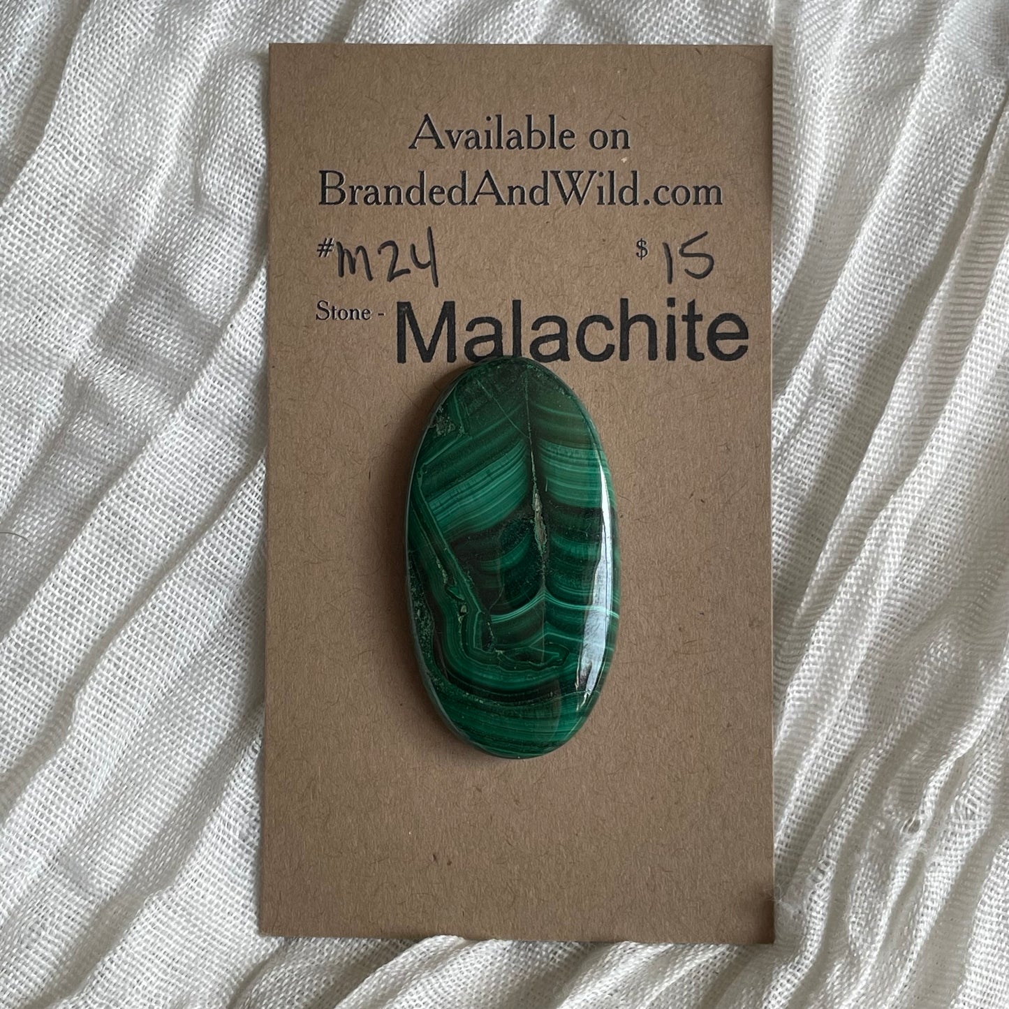Malachite Cabochon - M24 887775BA-50CF-4B8F-877C-1B13EF1EAF0E Brandedandwild.com