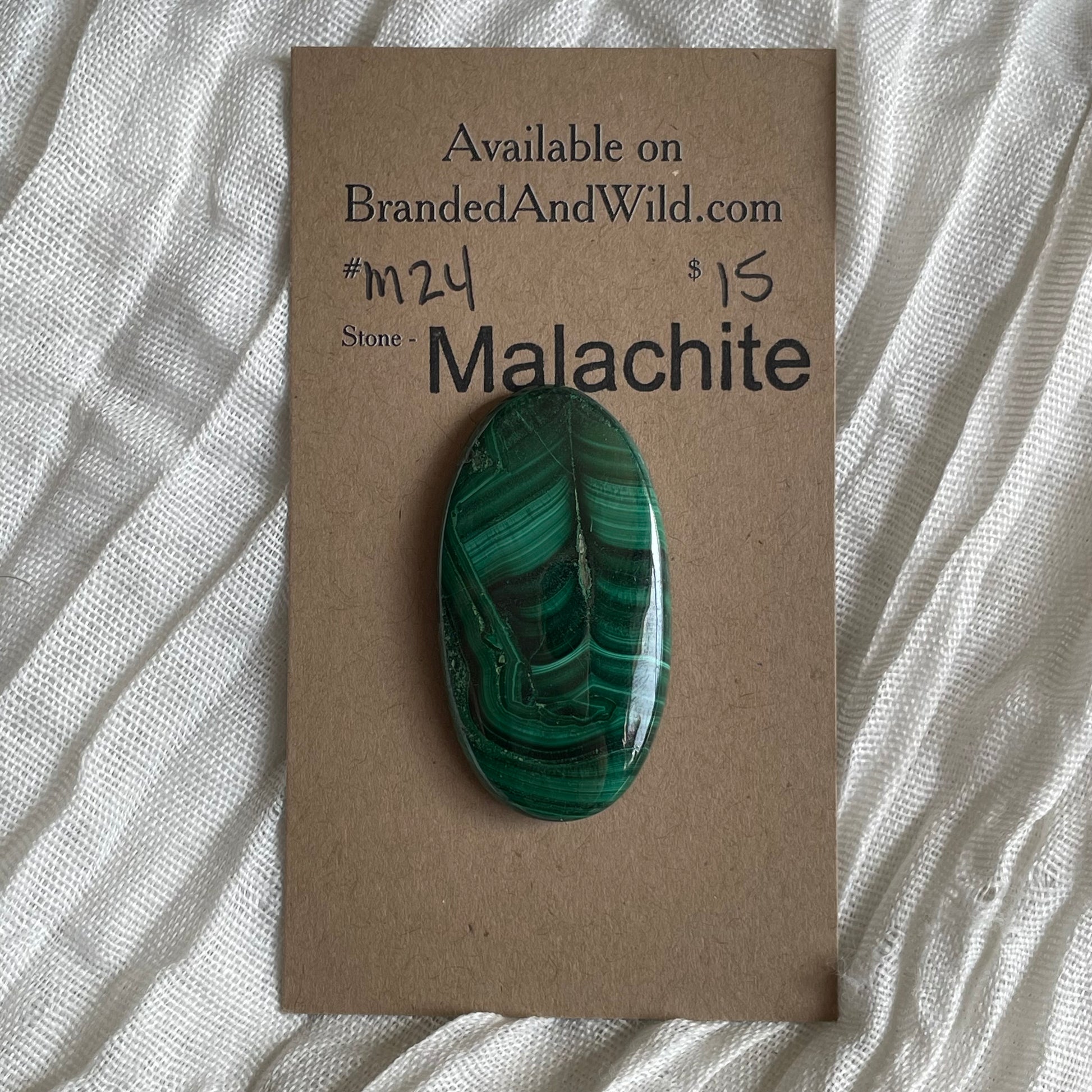 Malachite Cabochon - M24 887775BA-50CF-4B8F-877C-1B13EF1EAF0E Brandedandwild.com