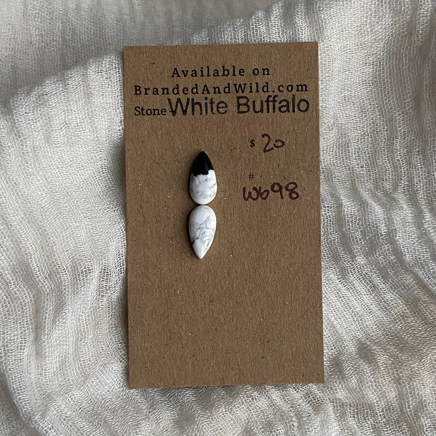 White Buffalo Cabochon - WB98