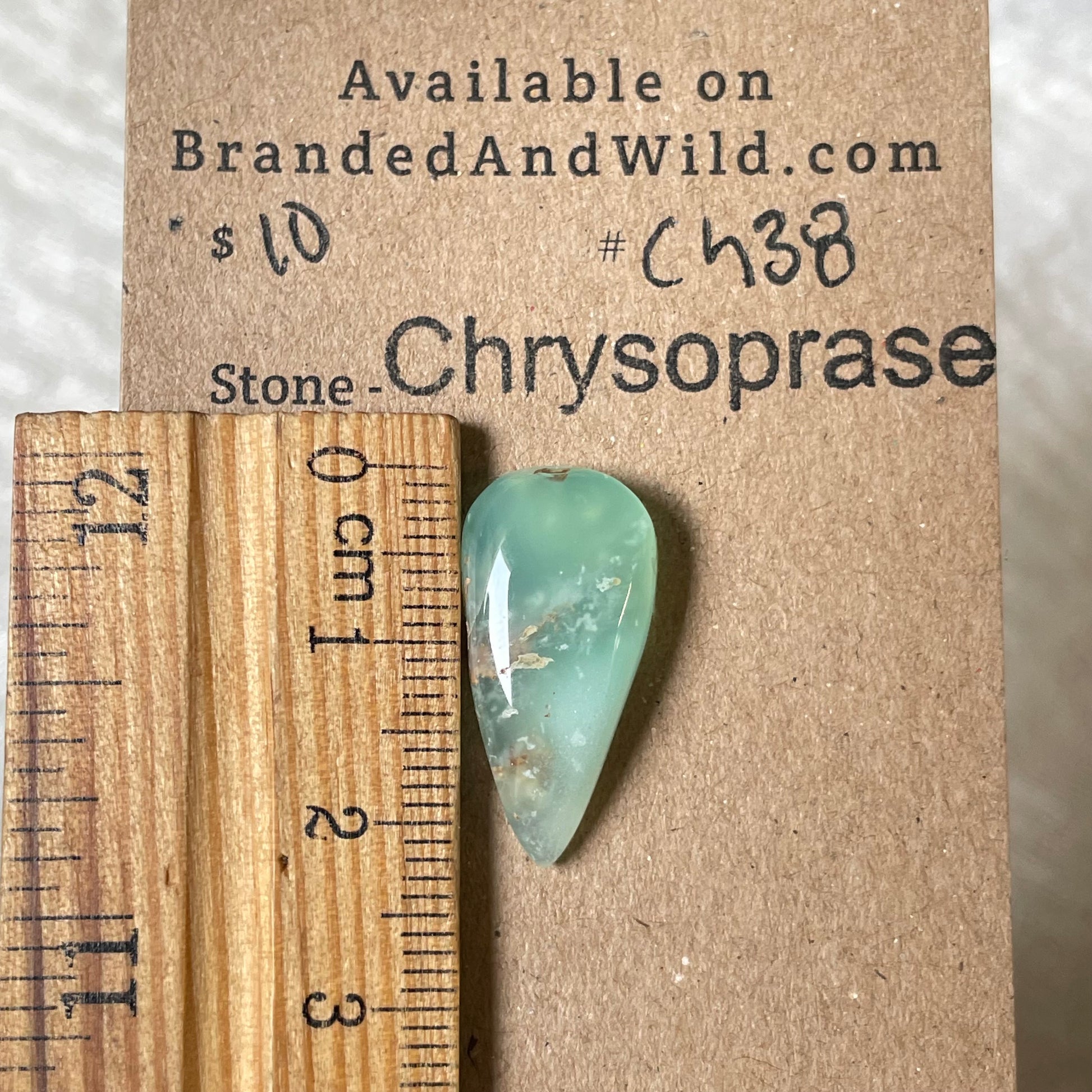 Chrysoprase Cabochon - Ch38 8885F56B-3038-4F4C-AA4B-B448185122BB Brandedandwild.com