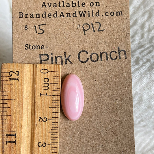 Pink Conch Cabochon - P12 888911AD-51F6-4139-83B7-9EAC68F4AC33 Brandedandwild.com