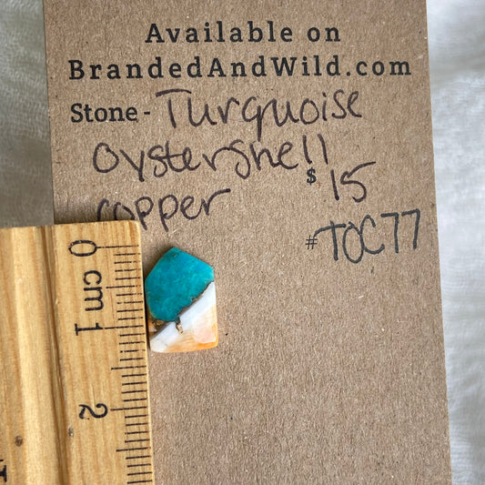 Turquoise, Oystershell, Copper Cabochon - TOC77