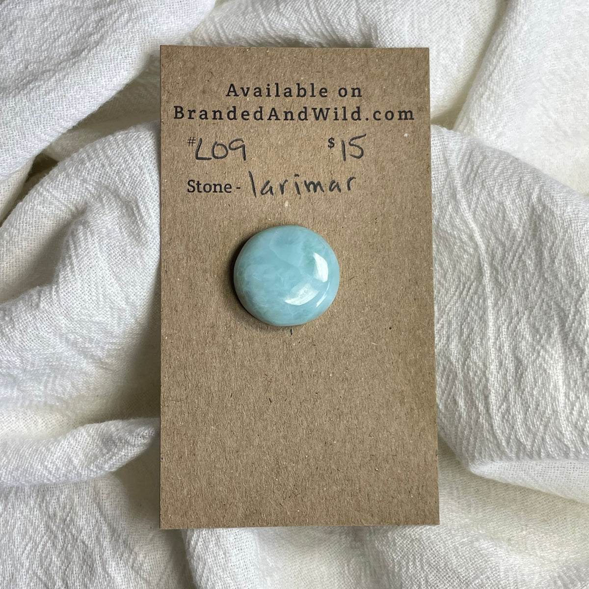 Larimar Cabochon - L09 889DB0E3-231E-40E3-B912-B33F58ED07BD Brandedandwild.com