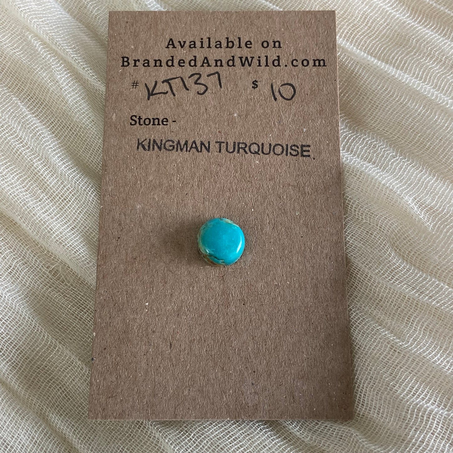 Kingman Turquoise Cabochon - KT137 88DBFAA1-1550-4361-BAC8-8F0C5AA0A978 Brandedandwild.com