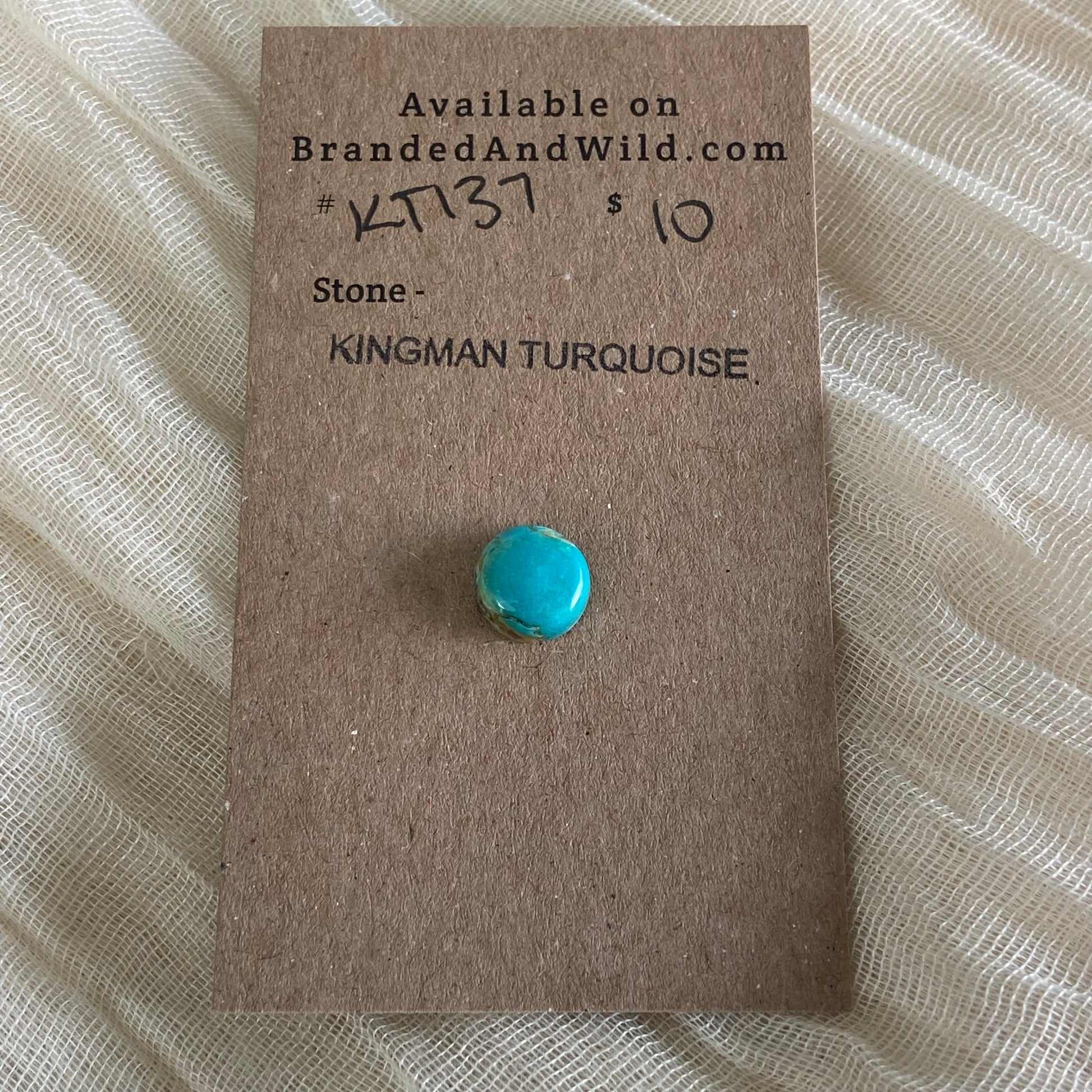 Kingman Turquoise Cabochon - KT137 88DBFAA1-1550-4361-BAC8-8F0C5AA0A978 Brandedandwild.com