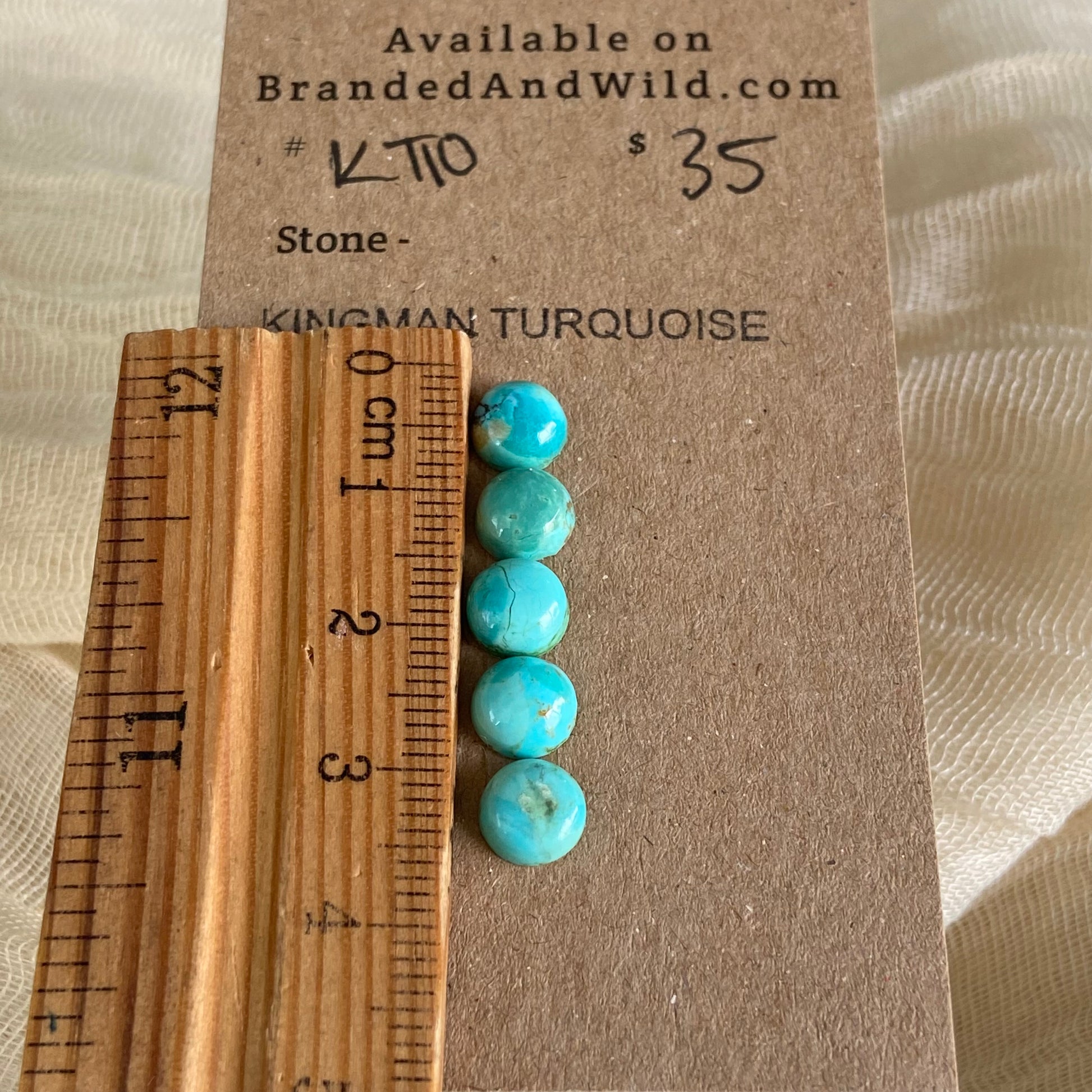 Kingman Turquoise Cabochon - KT10 88E972FE-376F-440D-BBB3-39A1CBA92CF3 Brandedandwild.com