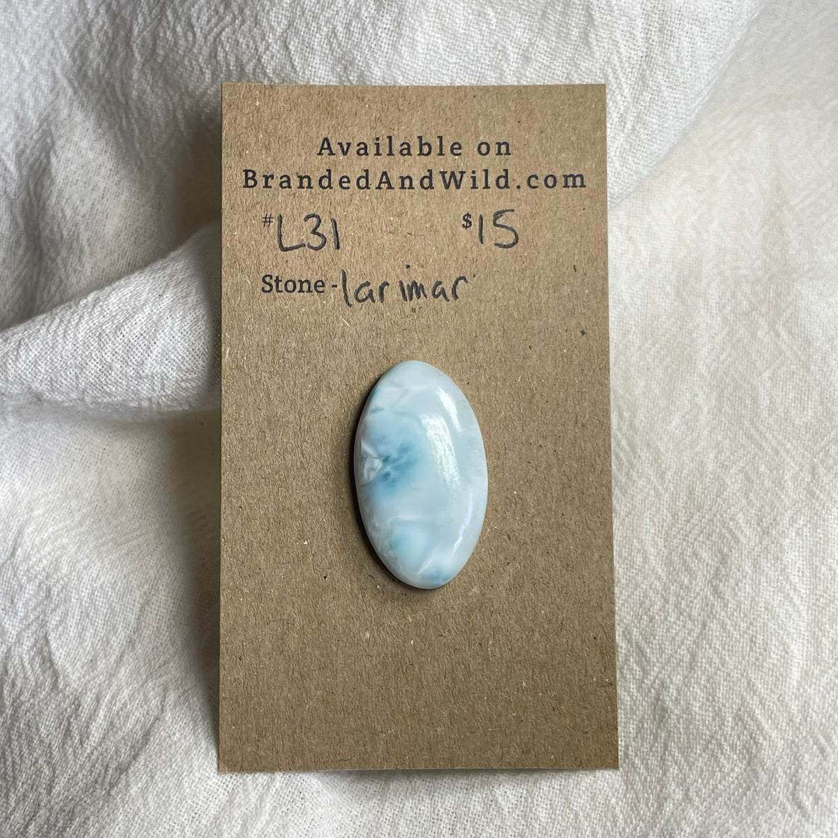Larimar Cabochon - L31 88F38E52-AD61-4AC6-9BBD-80D9D6147F36 Brandedandwild.com