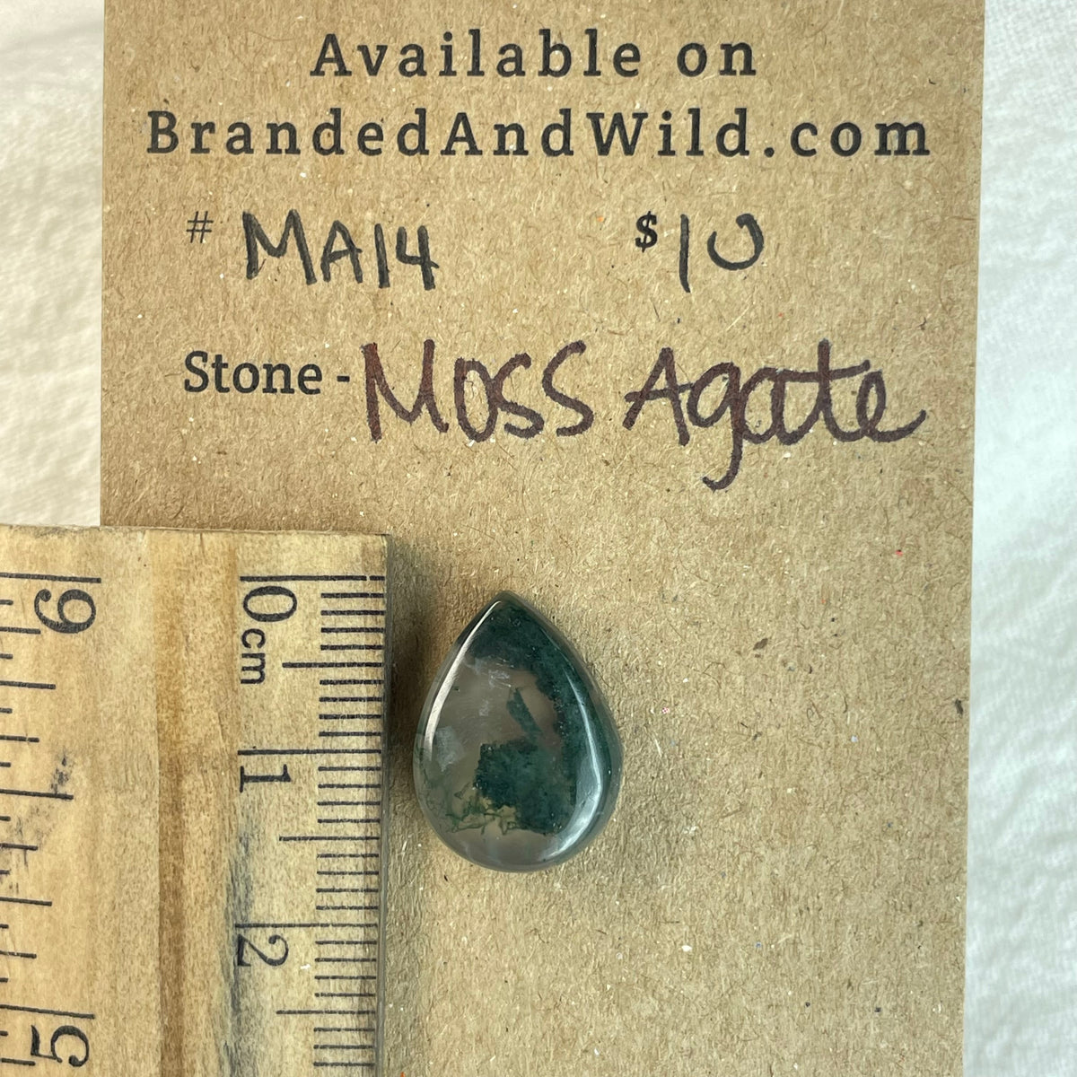 Moss Agate Cabochon - MA14 89070B25-E683-480A-9F57-16BEAE3F80B7 Brandedandwild.com