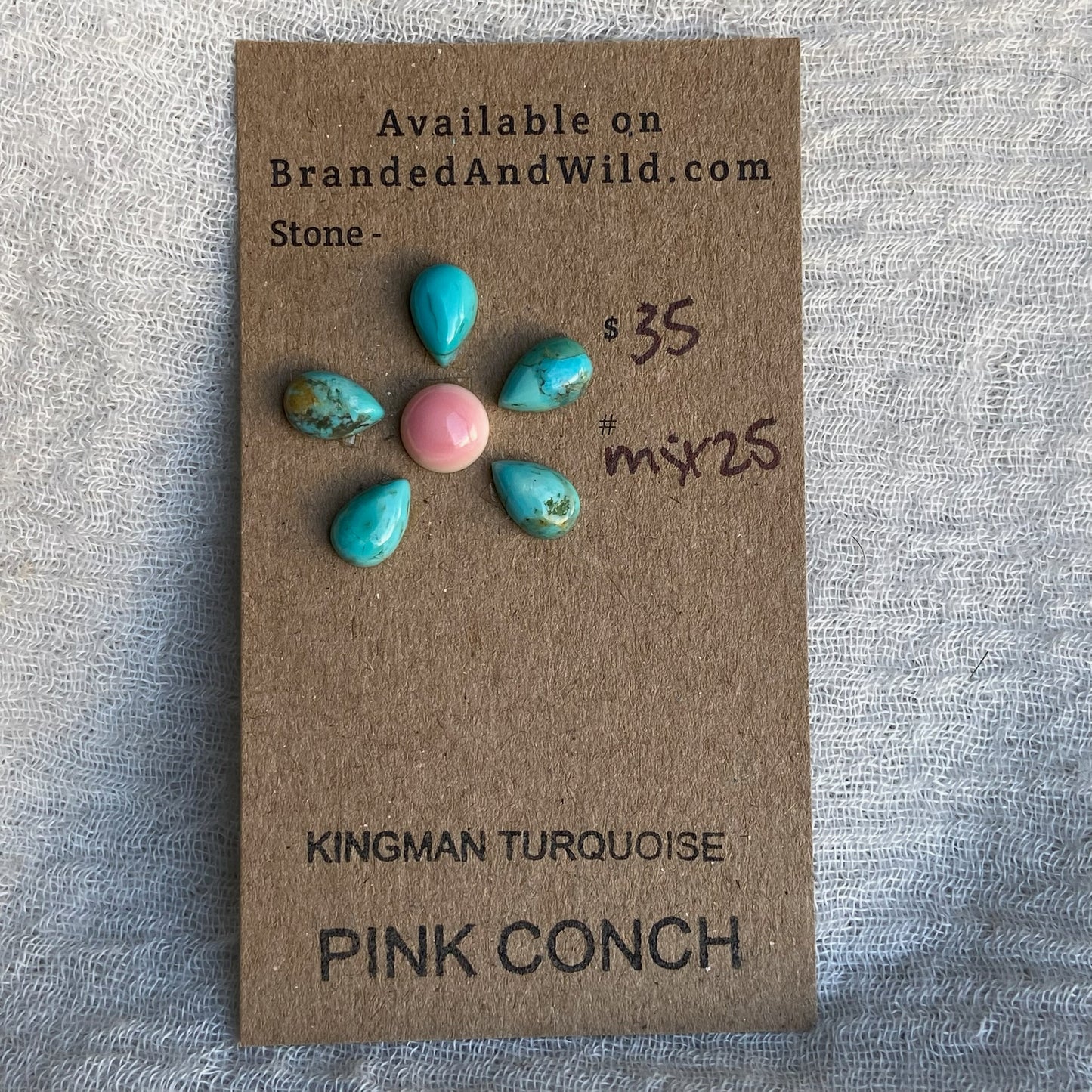 Kingman / Pink Conch Cabochon - Mix25