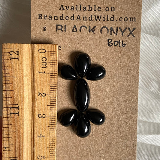 Black Onyx - Cabochon - B016 8951353C-63B2-4912-AFD0-46BB7A427C37 Brandedandwild.com