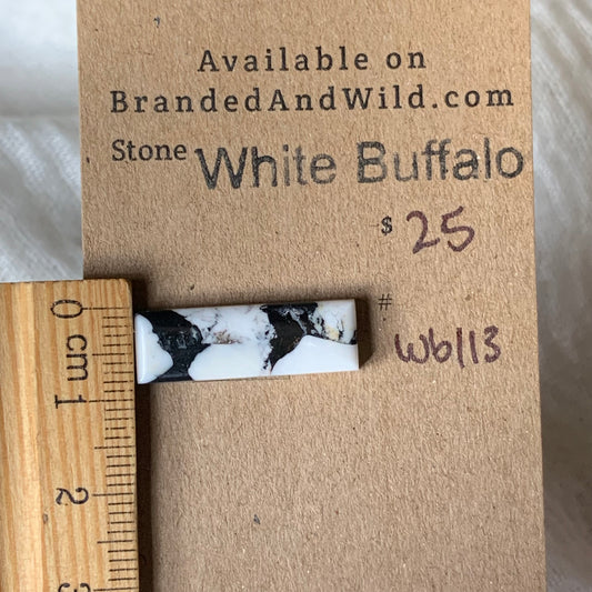 White Buffalo Cabochon - WB113