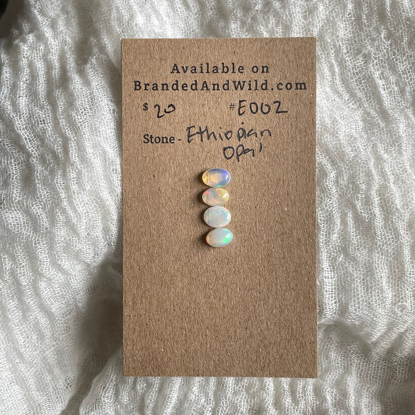 Ethiopian Opal Cabochon - E002 897DCFC2-4E07-4F99-9F32-45533E1FAFF2 Brandedandwild.com