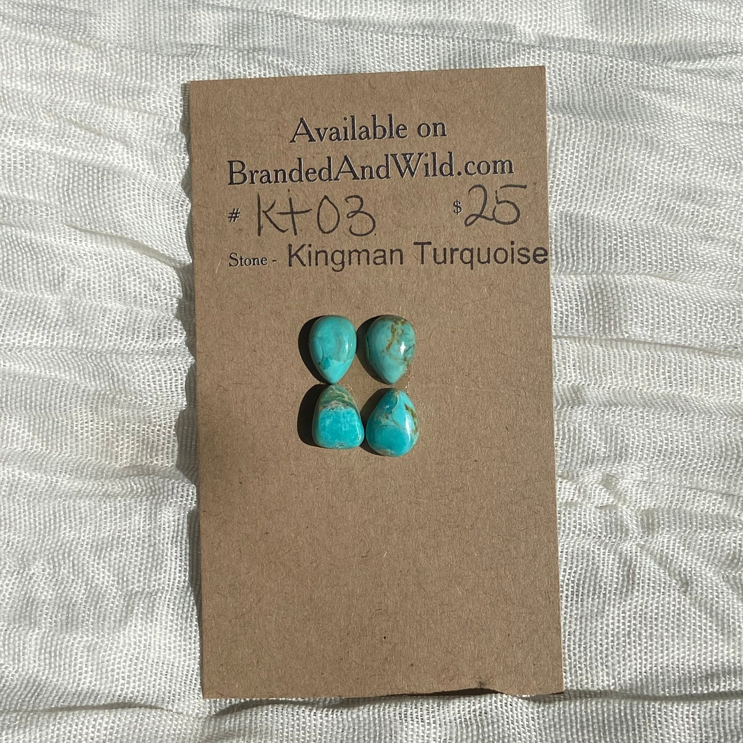Kingman Turquoise Cabochon - KT03 8999D6D1-EC5F-482C-BE56-32A03250223A Brandedandwild.com