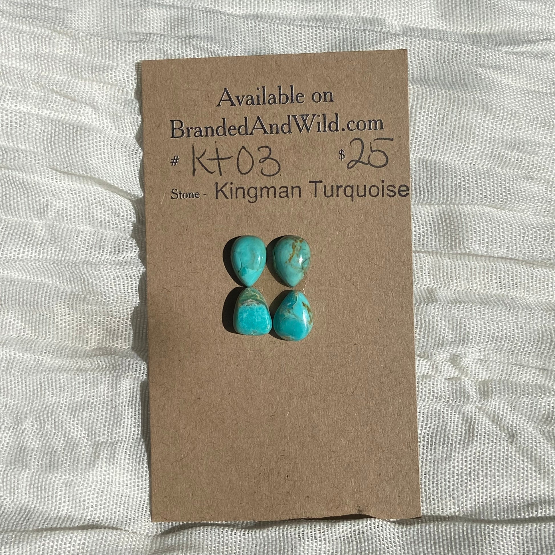 Kingman Turquoise Cabochon - KT03 8999D6D1-EC5F-482C-BE56-32A03250223A Brandedandwild.com