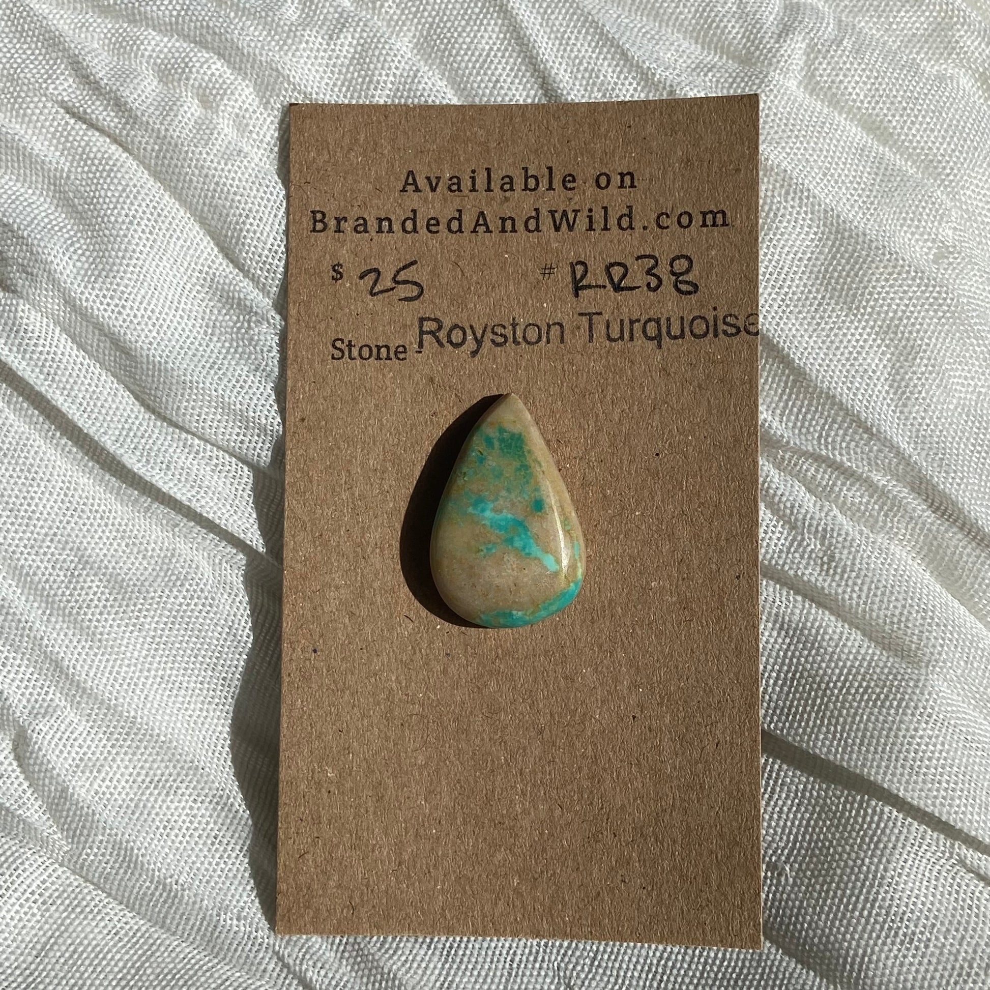 Royston Ribbon Turquoise Cabochon RR38 89BC76EB-D71A-43E1-8225-598D696C327A Brandedandwild.com