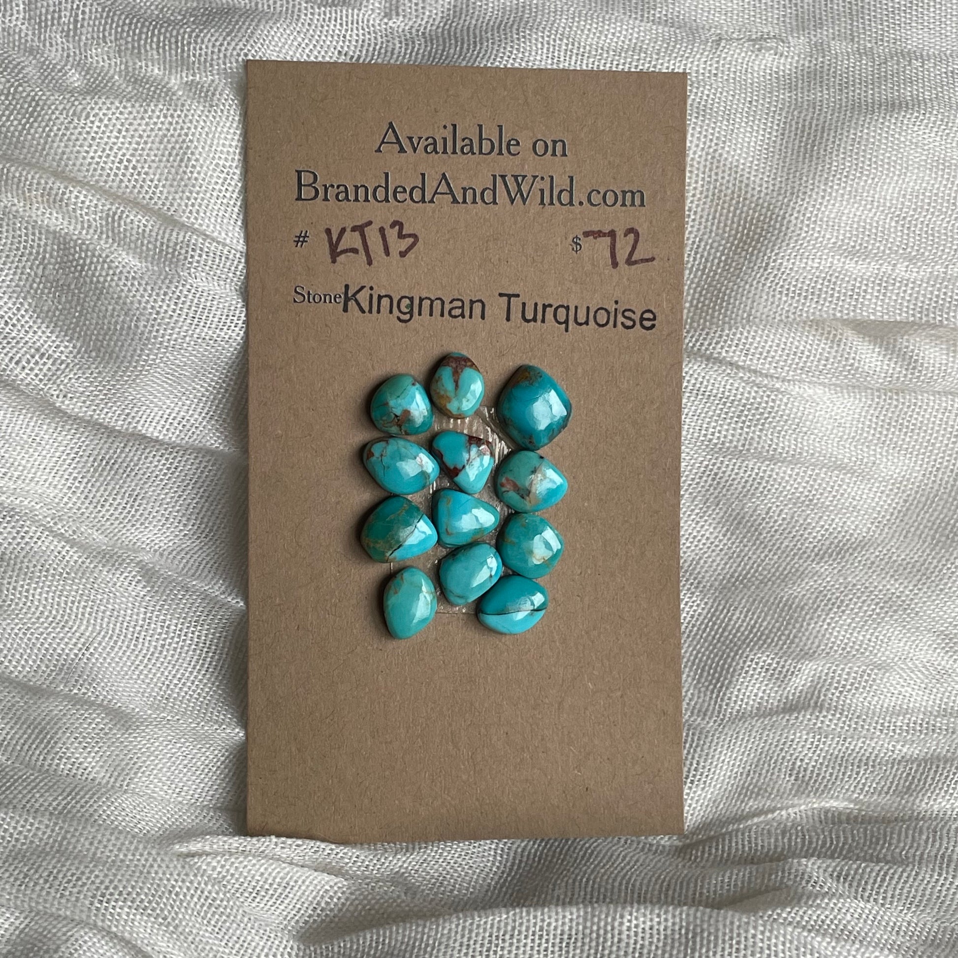 Kingman Turquoise Cabochon - KT13 89BF79AD-B28D-4275-AC4D-9DFA4104BCDA Brandedandwild.com