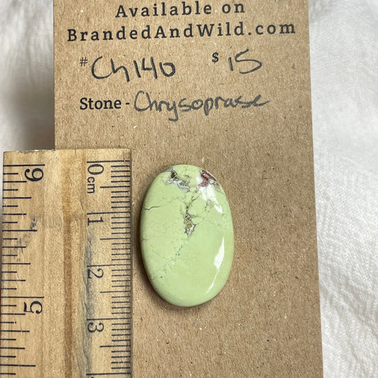 Chrysoprase Cabochon - CH140 89C70B69-E510-4772-9DE4-35C1511562F7 Brandedandwild.com