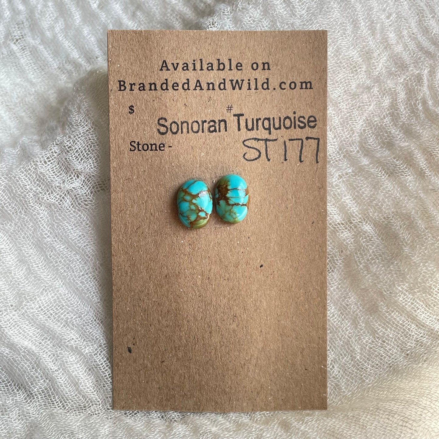 Sonoran Turquoise Cabochon - ST177 89FF69C0-2095-45A0-9660-45473CC3B197 Brandedandwild.com