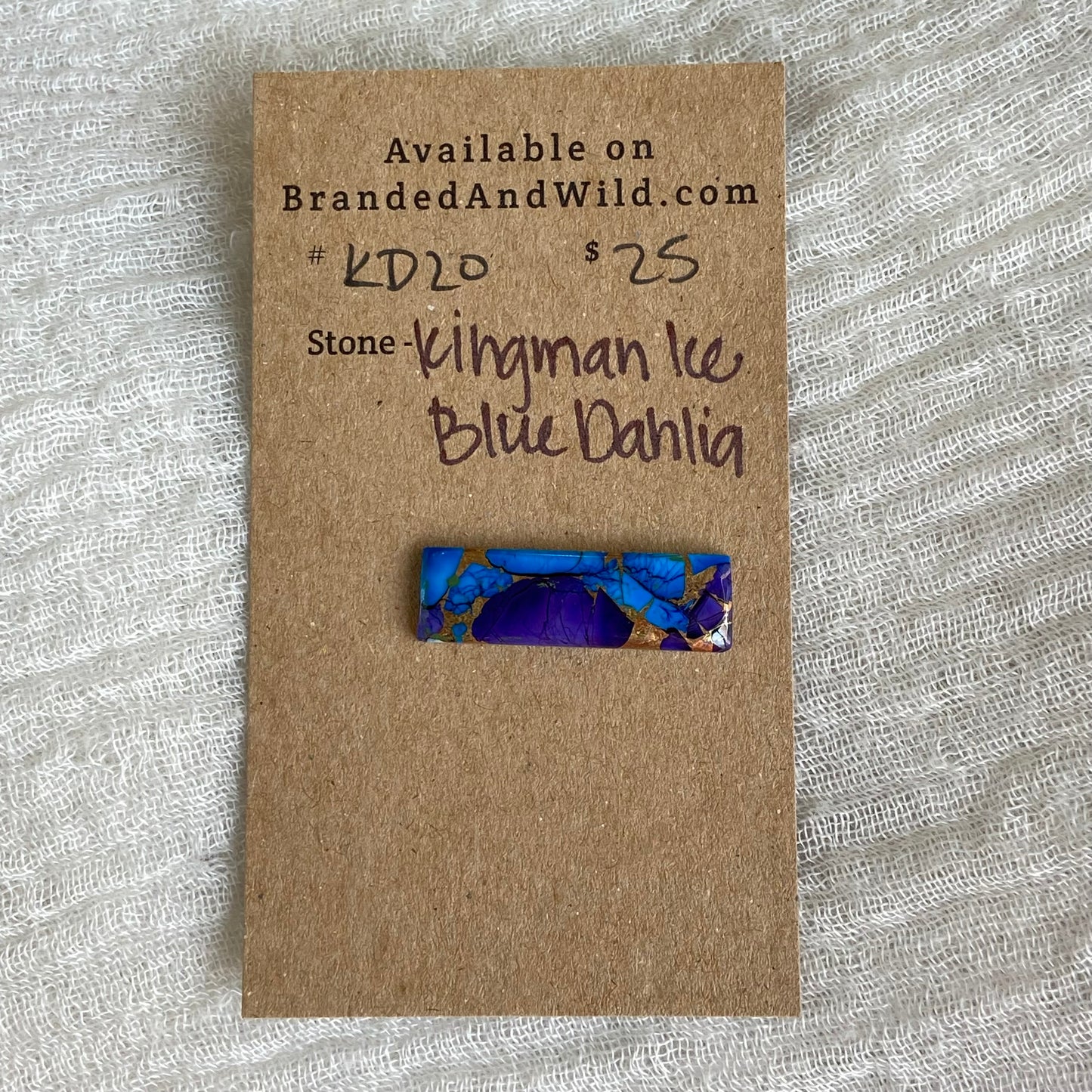 Kingman Ice Blue Dahlia Cabochon - KD20