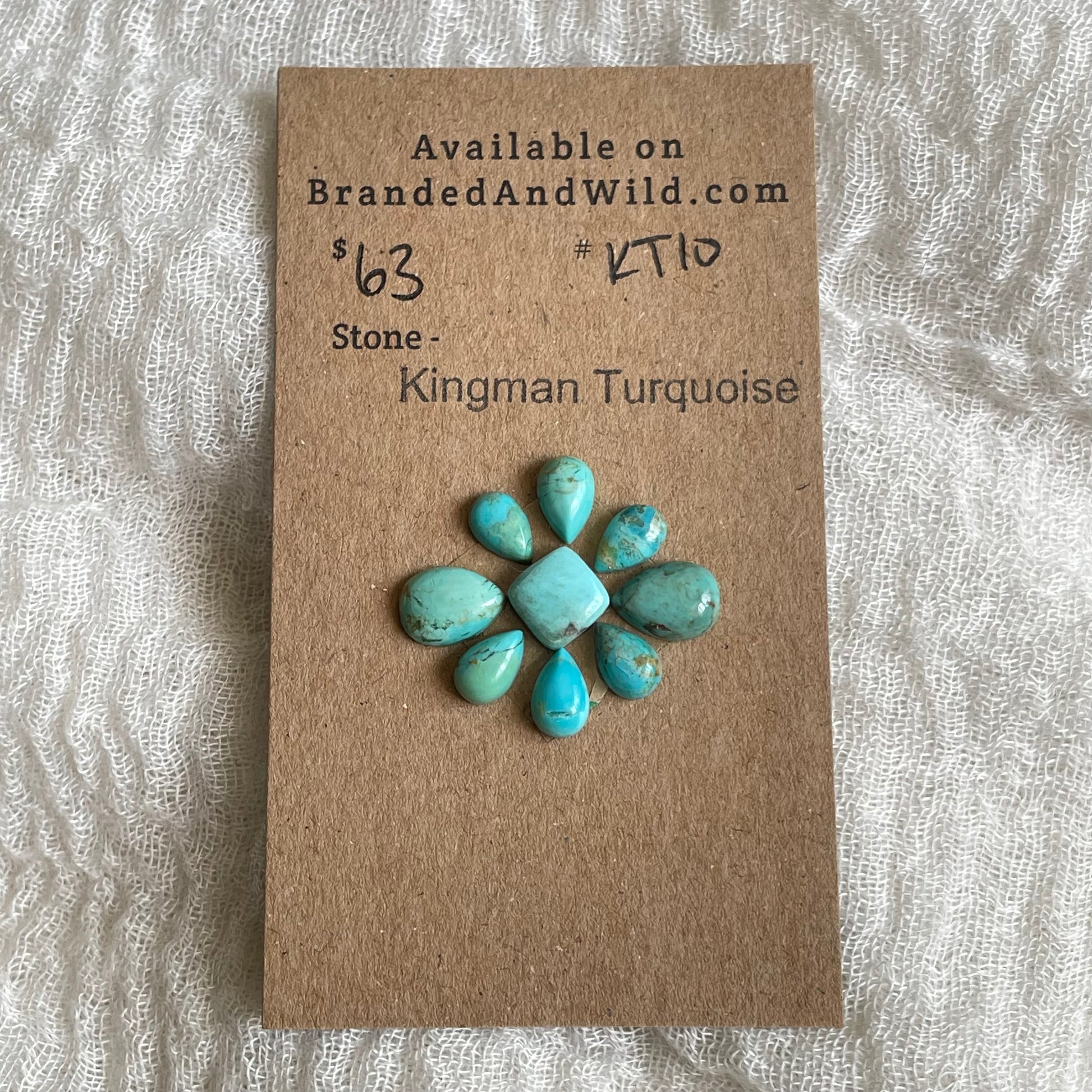 Kingman Turquoise Cabochon - KT10 8A3B24EC-D34F-4405-AE95-6A1741BCF980 Brandedandwild.com