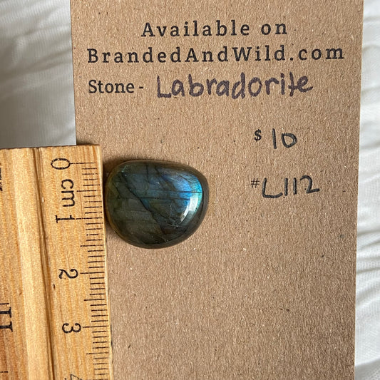 Labradorite Cabochon - L112 8A3BB4CE-BBF6-4BEA-A2F9-F4706EEDDD2E Brandedandwild.com