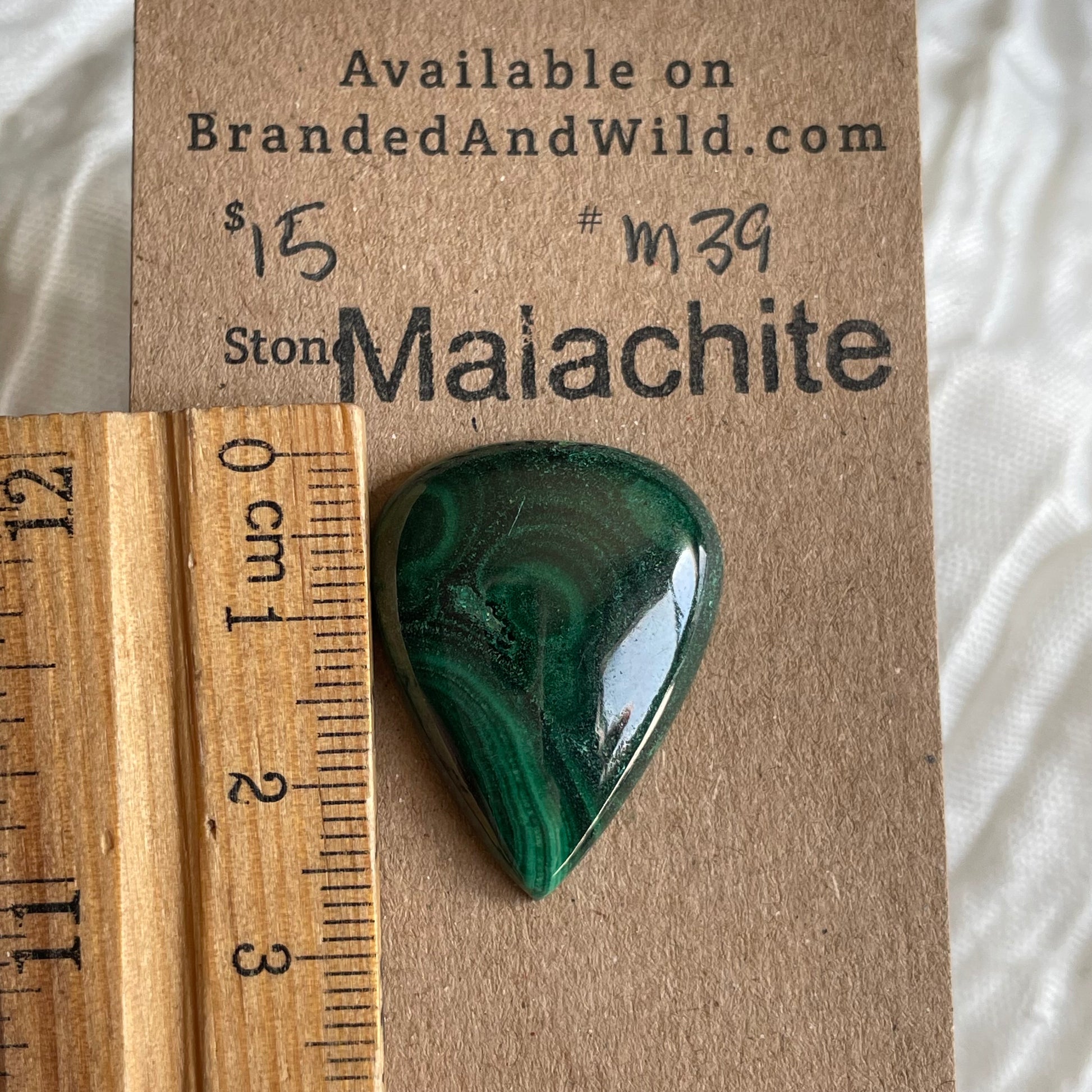 Malachite Cabochon - M39 8A7CF2F1-81CE-466C-8C2B-7216AD8F7D90 Brandedandwild.com