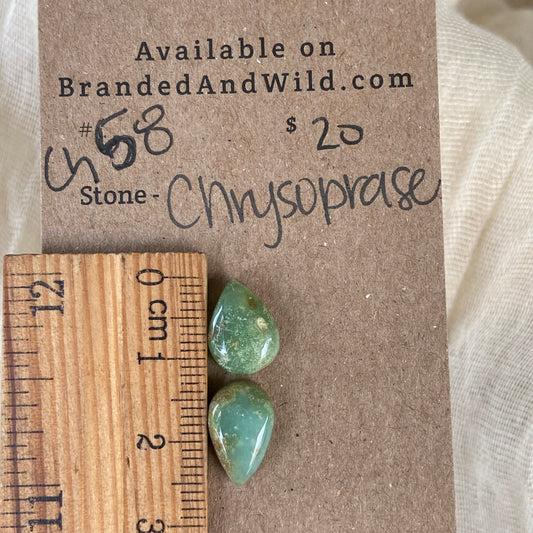 Chrysoprase Cabochon - Ch58 8AA6C9F5-AE81-494B-960E-30FF48C68306 Brandedandwild.com