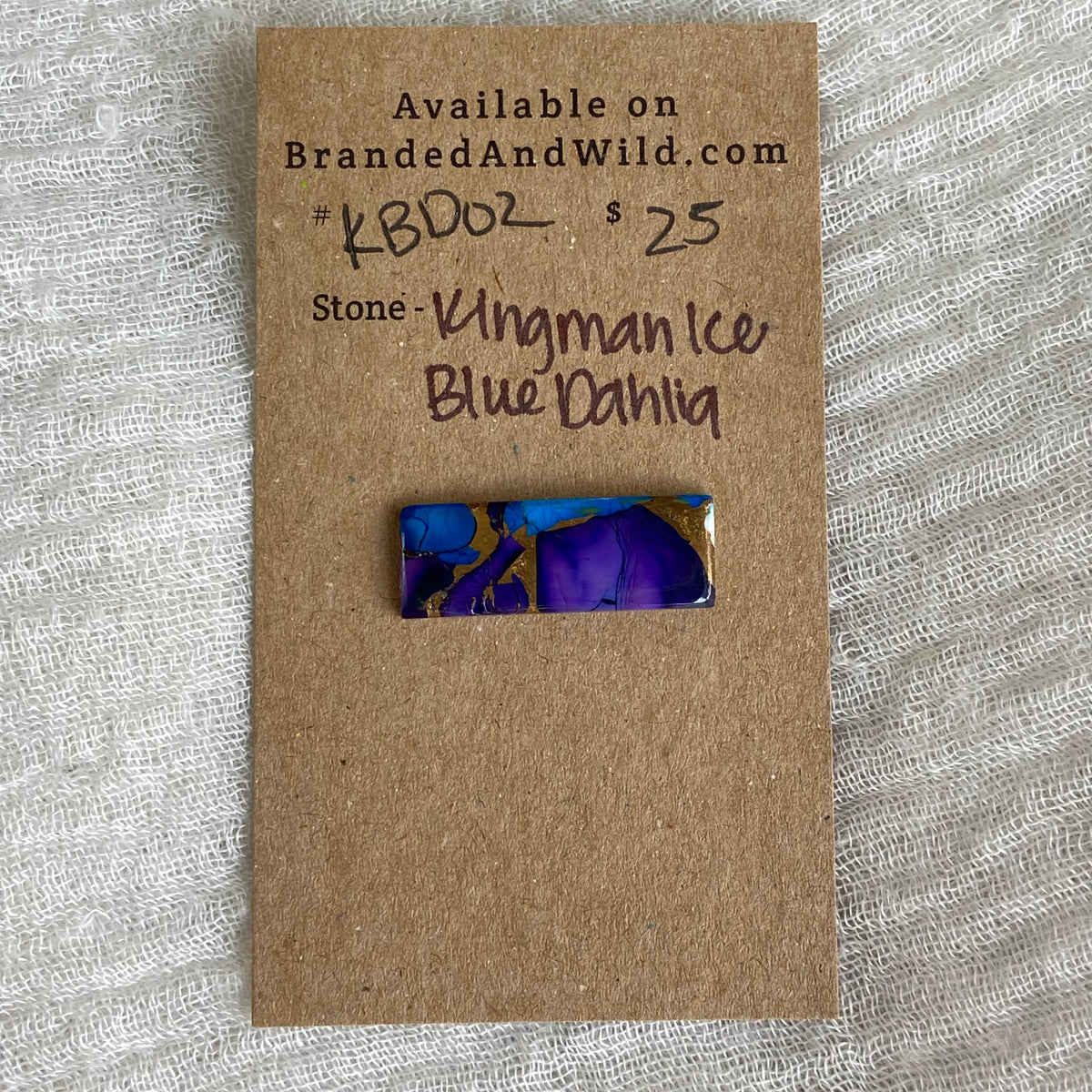 Kingman Ice Blue Dahlia Cabochon - KD02
