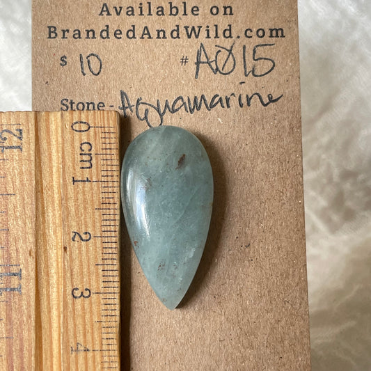 Aquamarine Cabochon AQ15 8AD81236-E05E-460D-835A-495D0006DD88 Brandedandwild.com