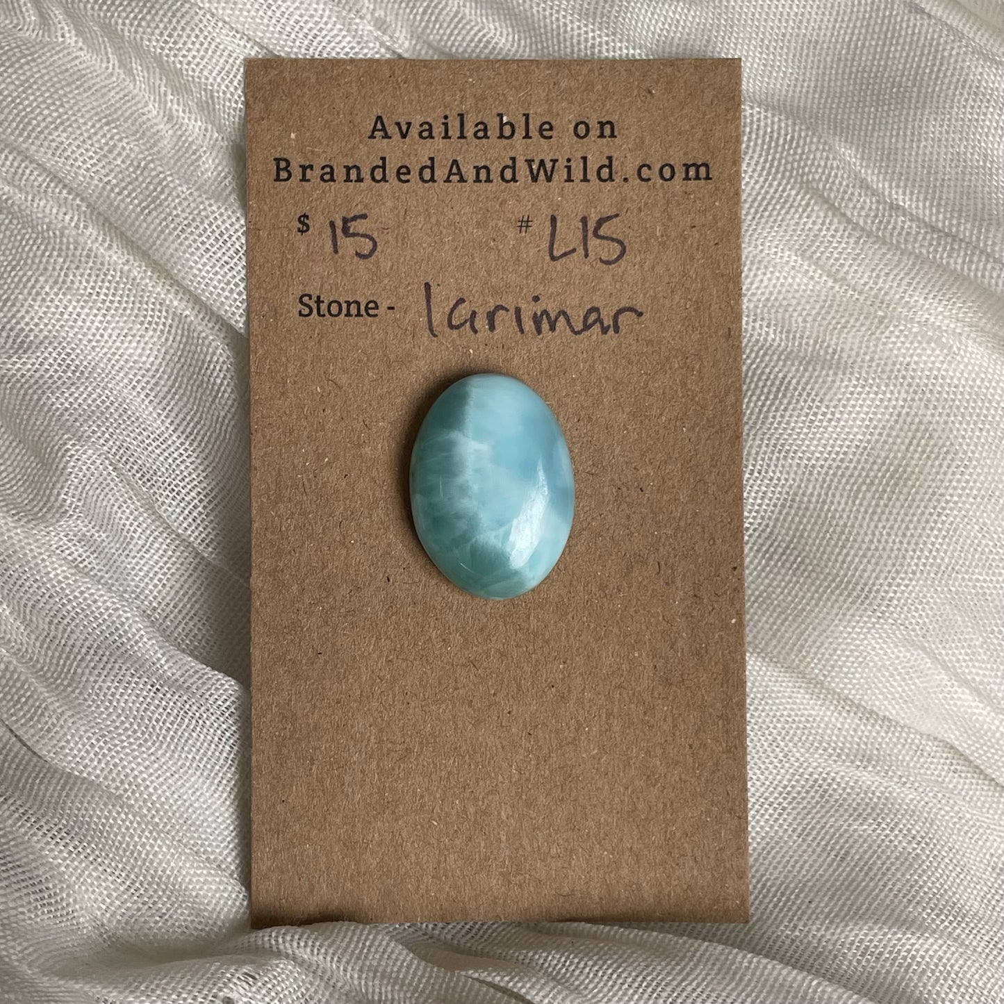 Larimar Cabochon - L15 8AE09D99-0DD1-4672-B4AE-F201F28BB15F Brandedandwild.com