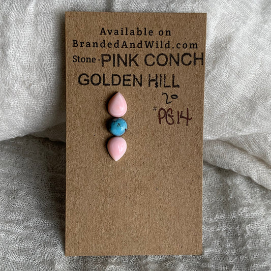Pink Conch/Golden Hill Cabochon - PG14