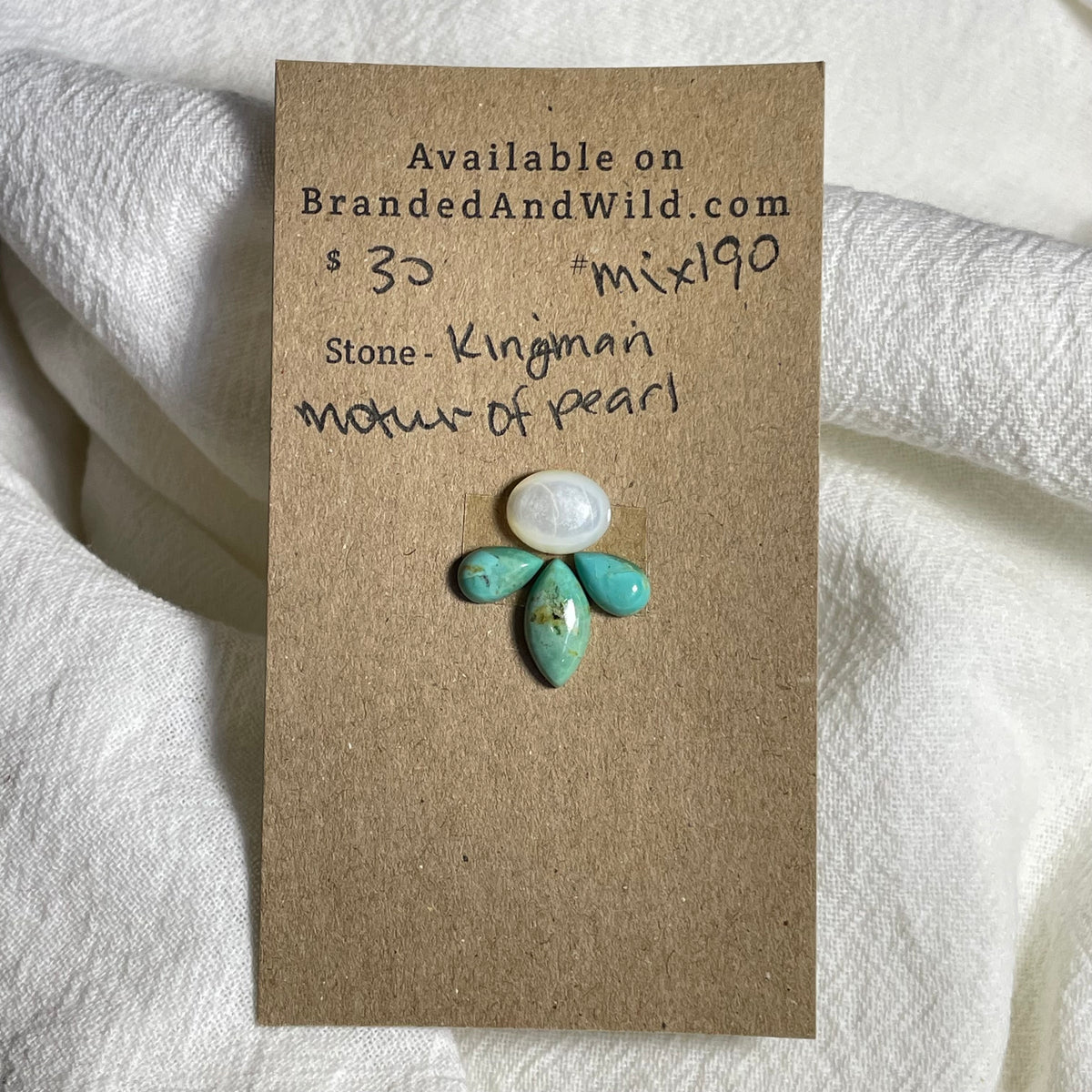 Kingman Turquoise / Mother of Pearl - Mix190