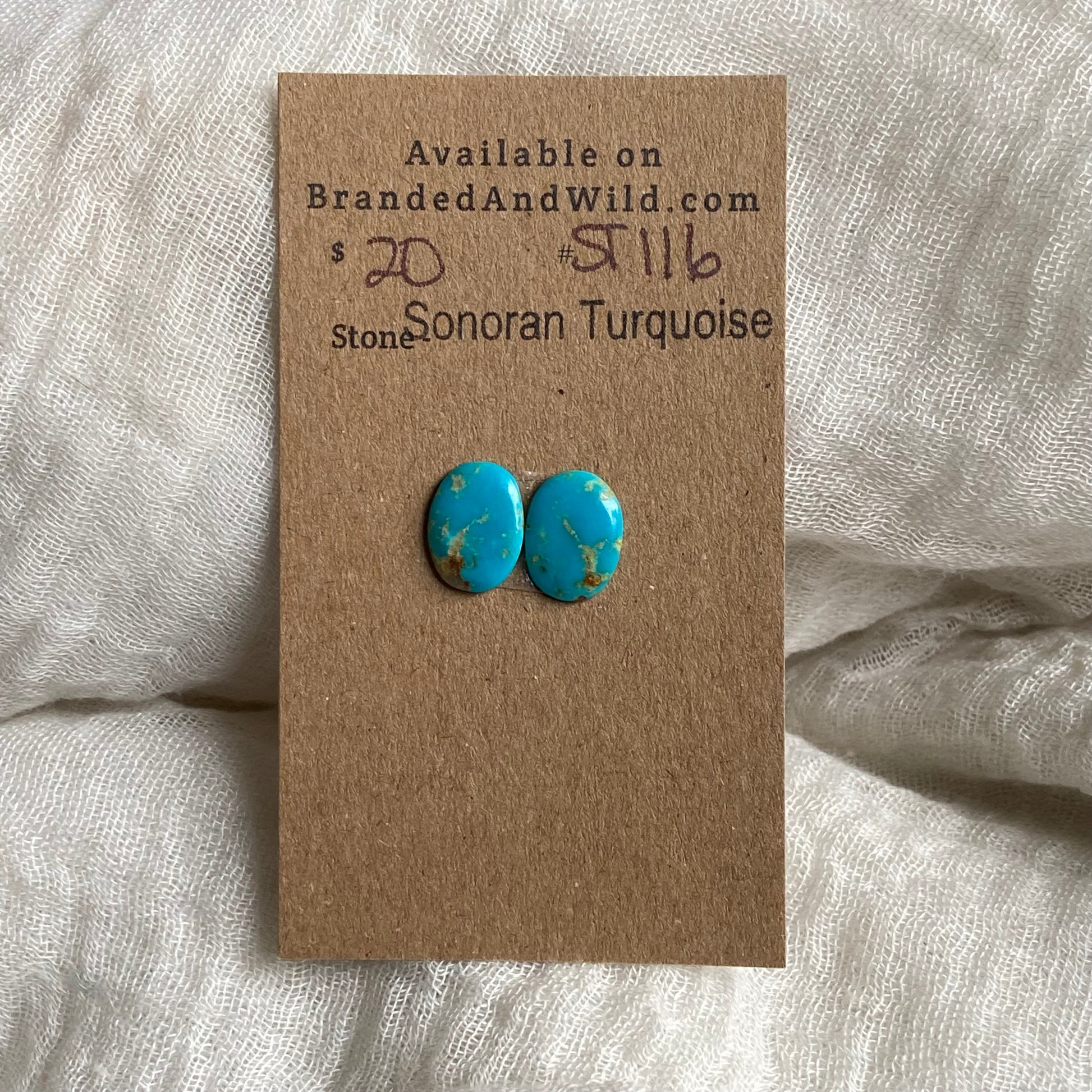 Sonoran Turquoise Cabochon - ST116 8AFA9235-7C7B-47B4-8AAC-2507BF41DD82 Brandedandwild.com