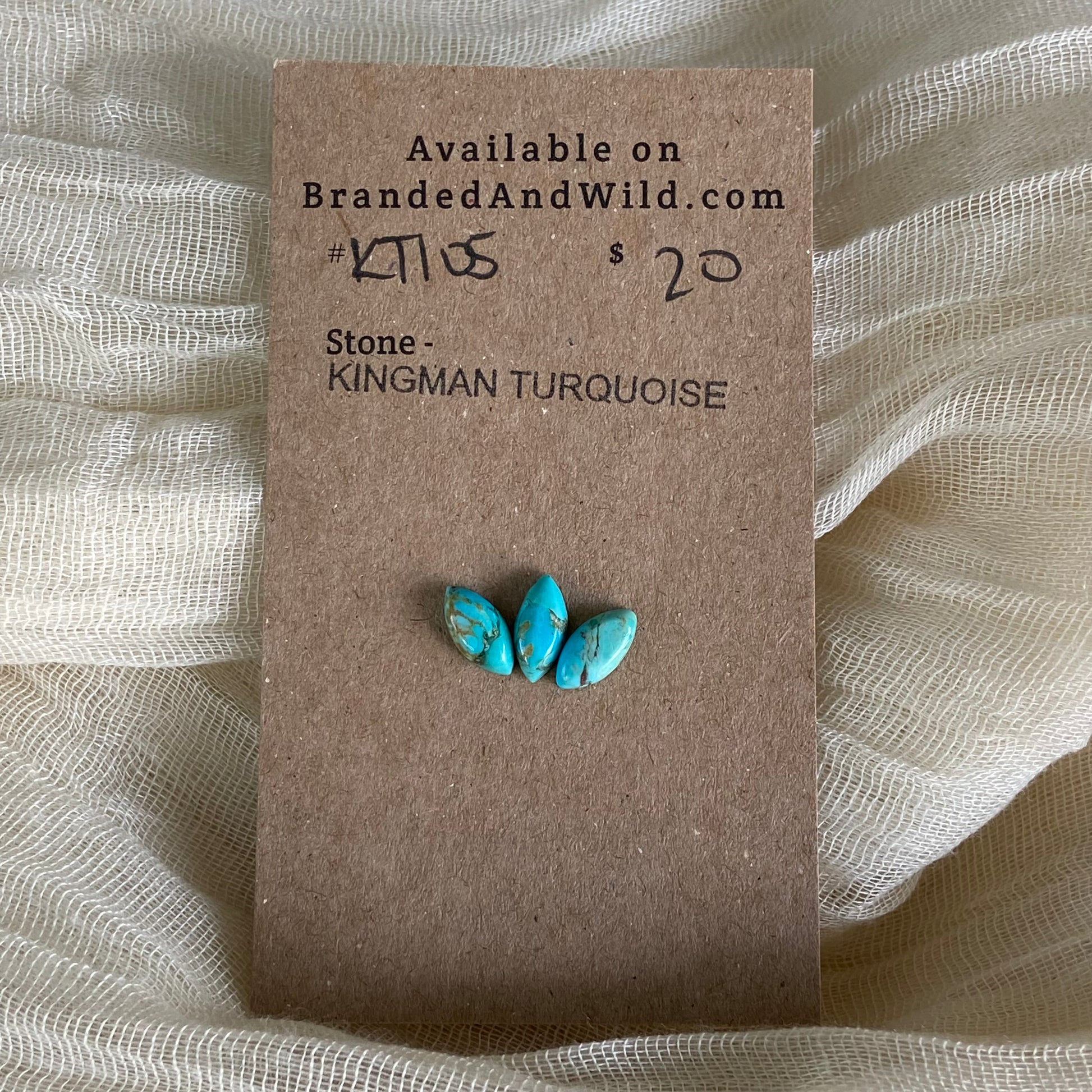 Kingman Turquoise Cabochon - KT105 8B03B6F9-8A01-43CC-A7C1-B5D6CDFCEB22 Brandedandwild.com