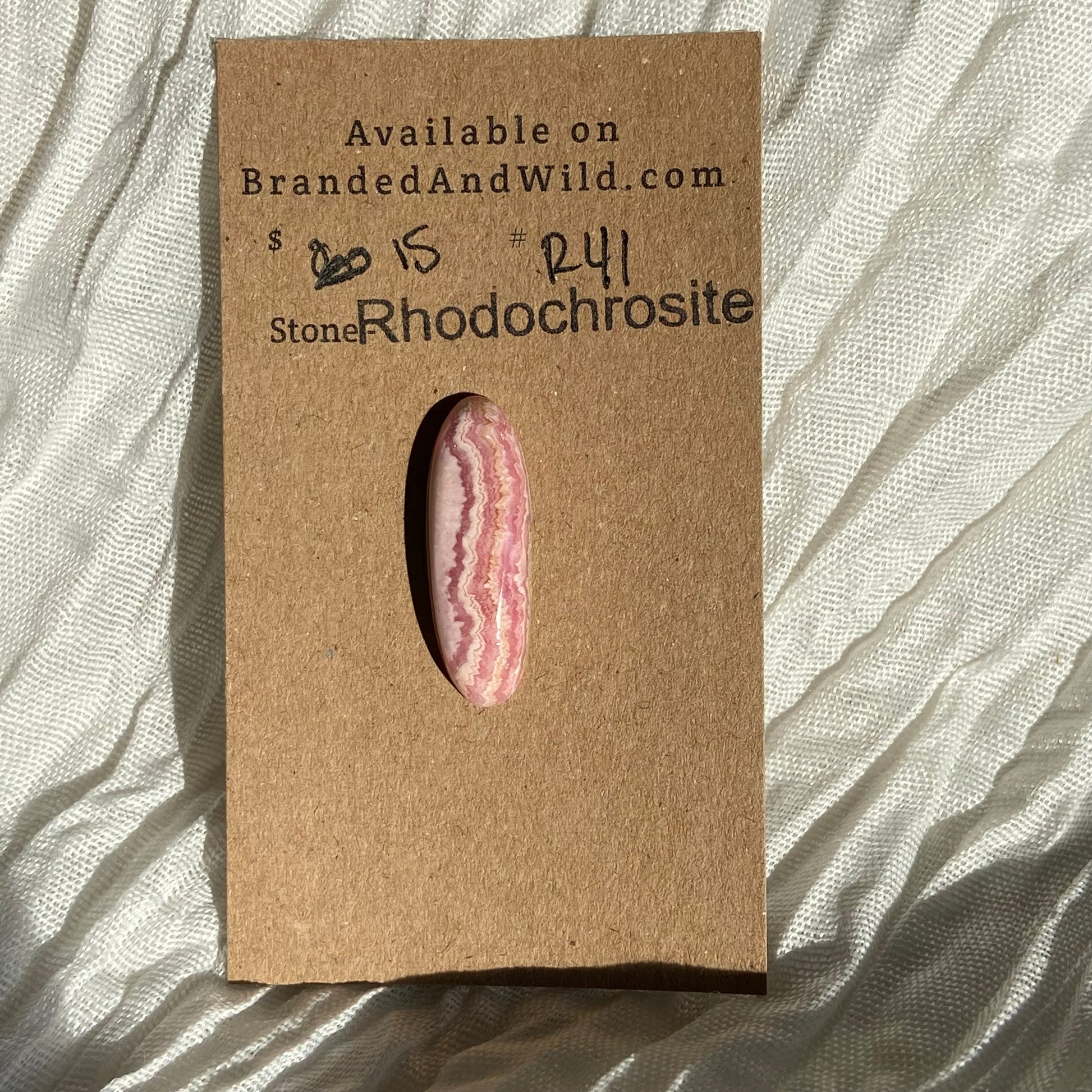 Rhodochrosite Cabochon - R41 8B2C4095-BB88-4FB4-BBA2-33737B7F4940 Brandedandwild.com